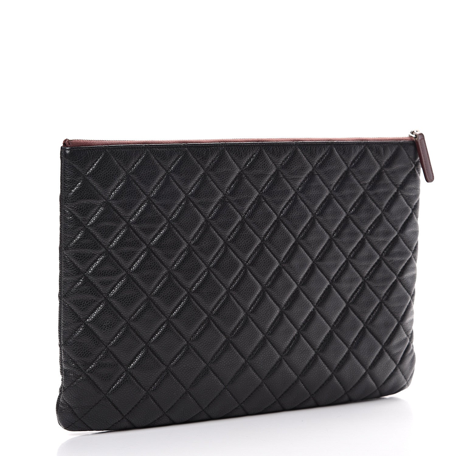 Chanel Caviar Quilted Large Cosmetic Case Black 3 of 13