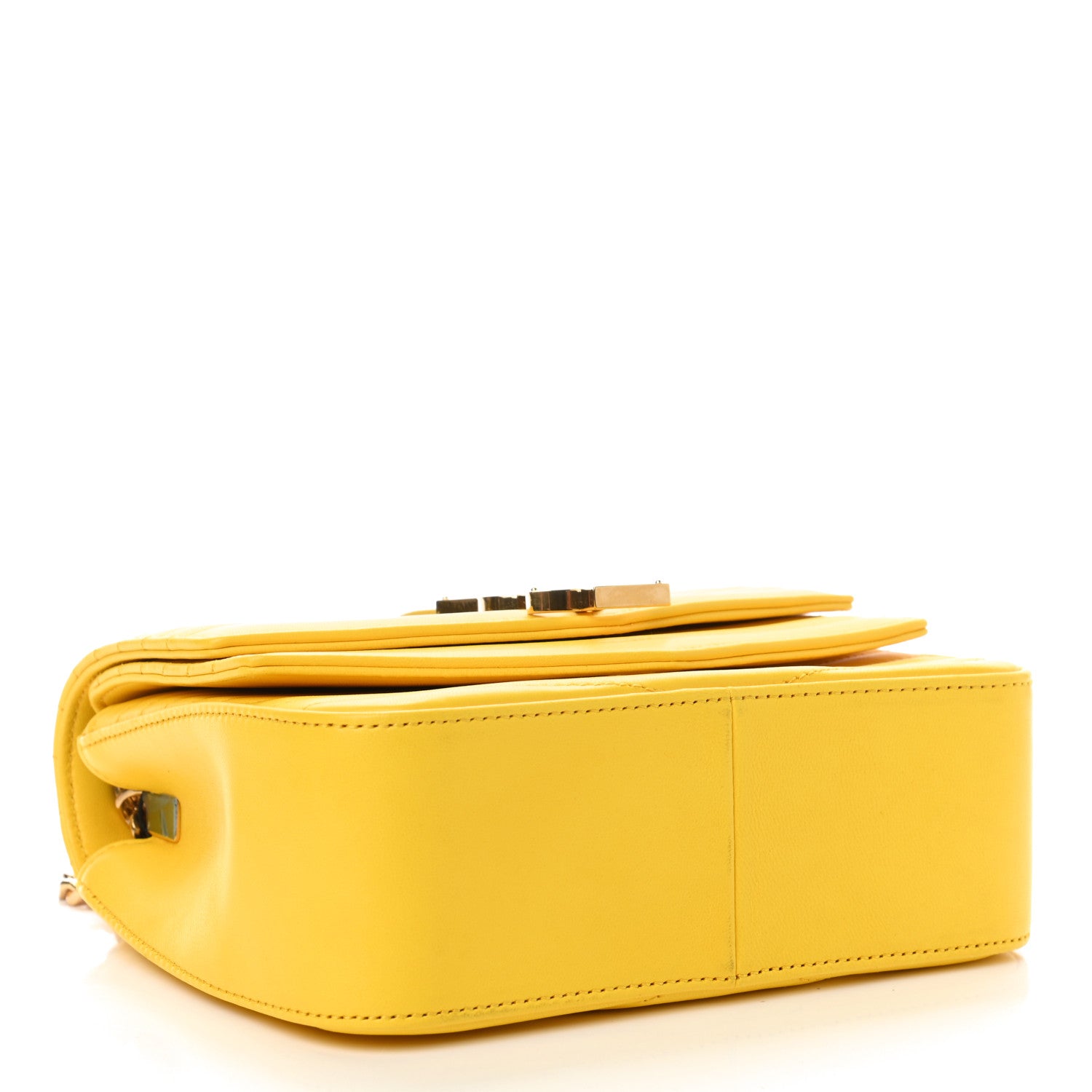 Saint Laurent Lambskin Matelasse Chevron Monogram Small Sulpice Bag Mimosa 3 of 4