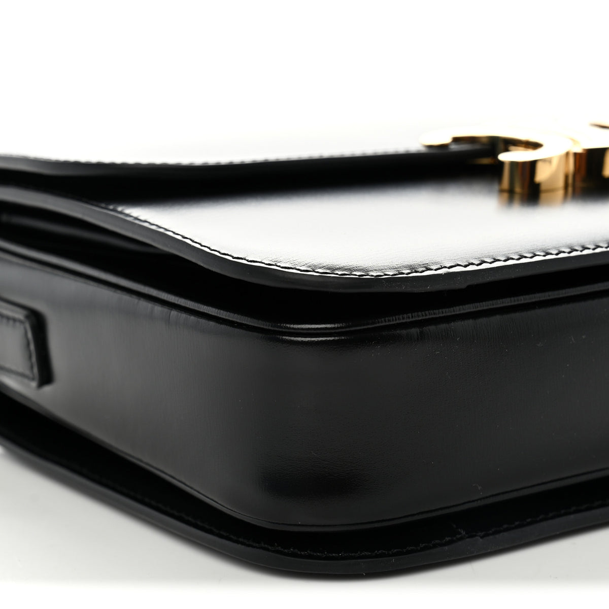 Shiny Calfskin Medium Triomphe Black