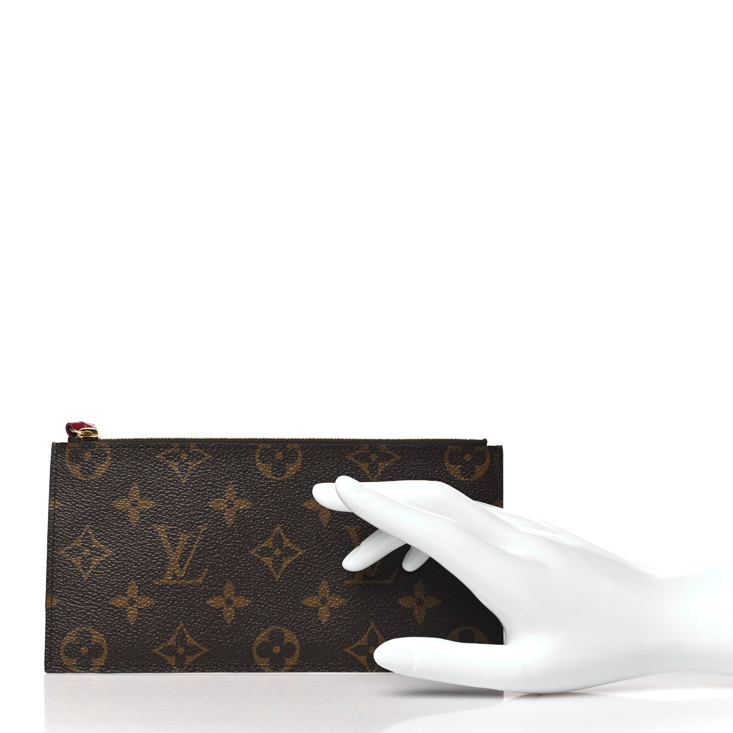 Louis Vuitton Monogram Felicie Chain Wallet Zippered Insert Fuchsia 2 of 7