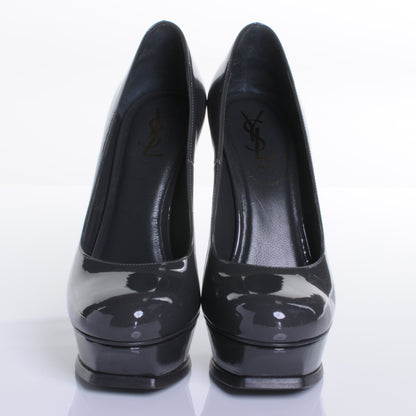 Saint Laurent Patent Tribute 105 Platform Pumps 39 Grey 2 of 6