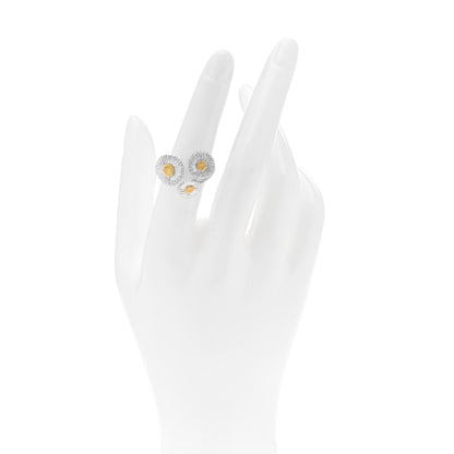 Buccellati Sterling Silver Gold Vermeil Multi Blossoms Daisy Ring 53 6.5 2 of 5