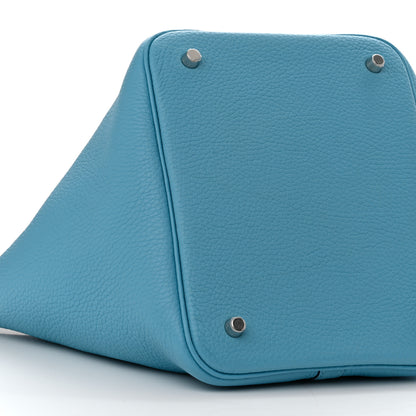 Hermes Taurillon Clemence Picotin Lock 22 MM Bleu du Nord 9 of 10