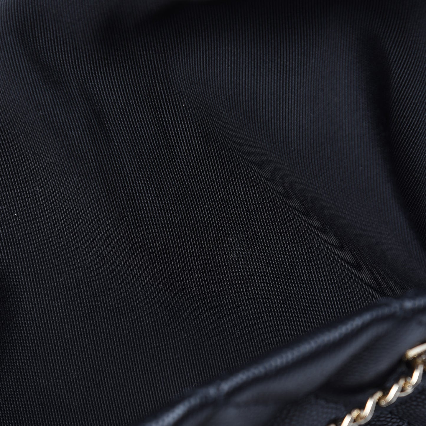 Caviar Quilted Large Rolled Up Bucket Drawstring Bag Black