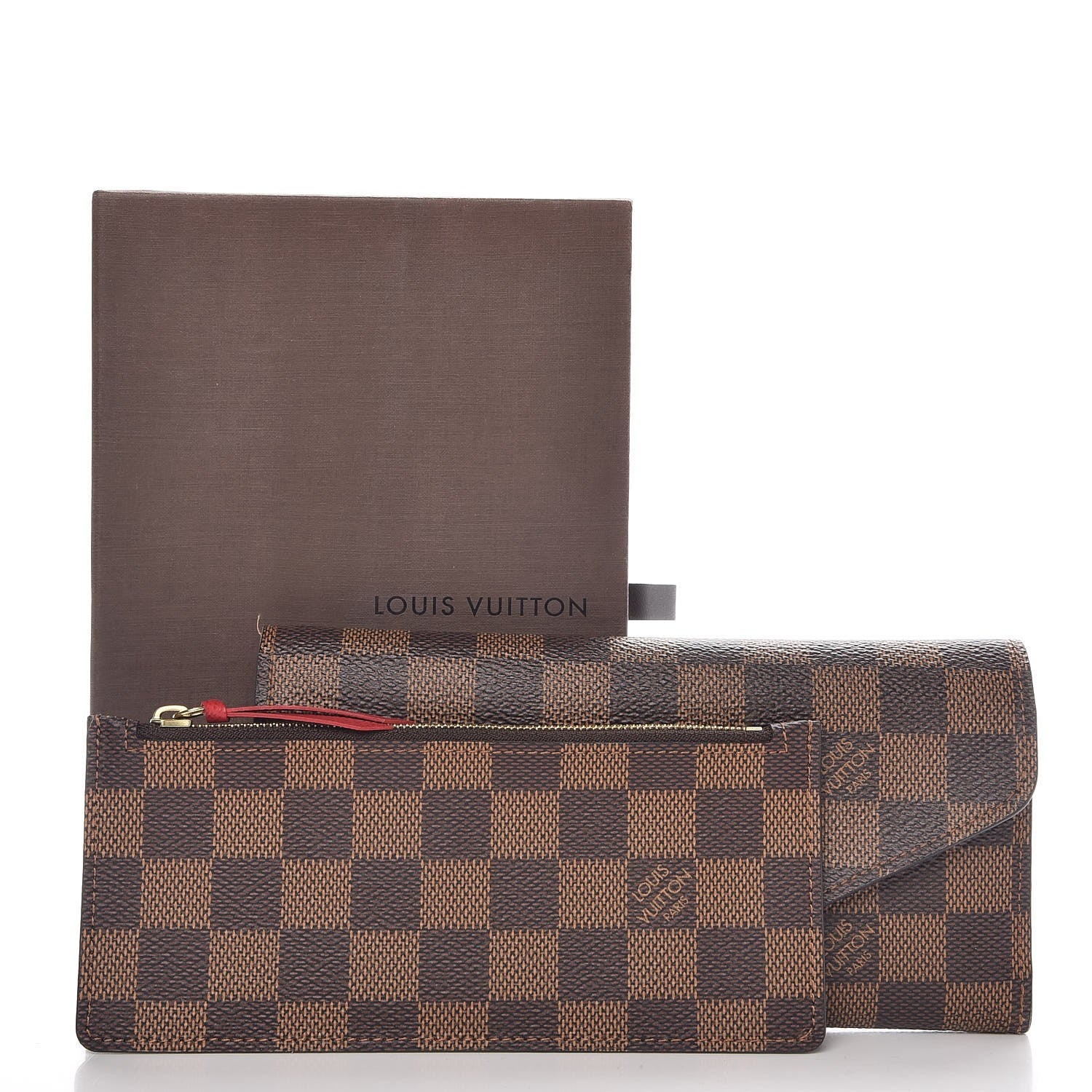 Louis Vuitton Damier Ebene Josephine Wallet Red 10 of 10