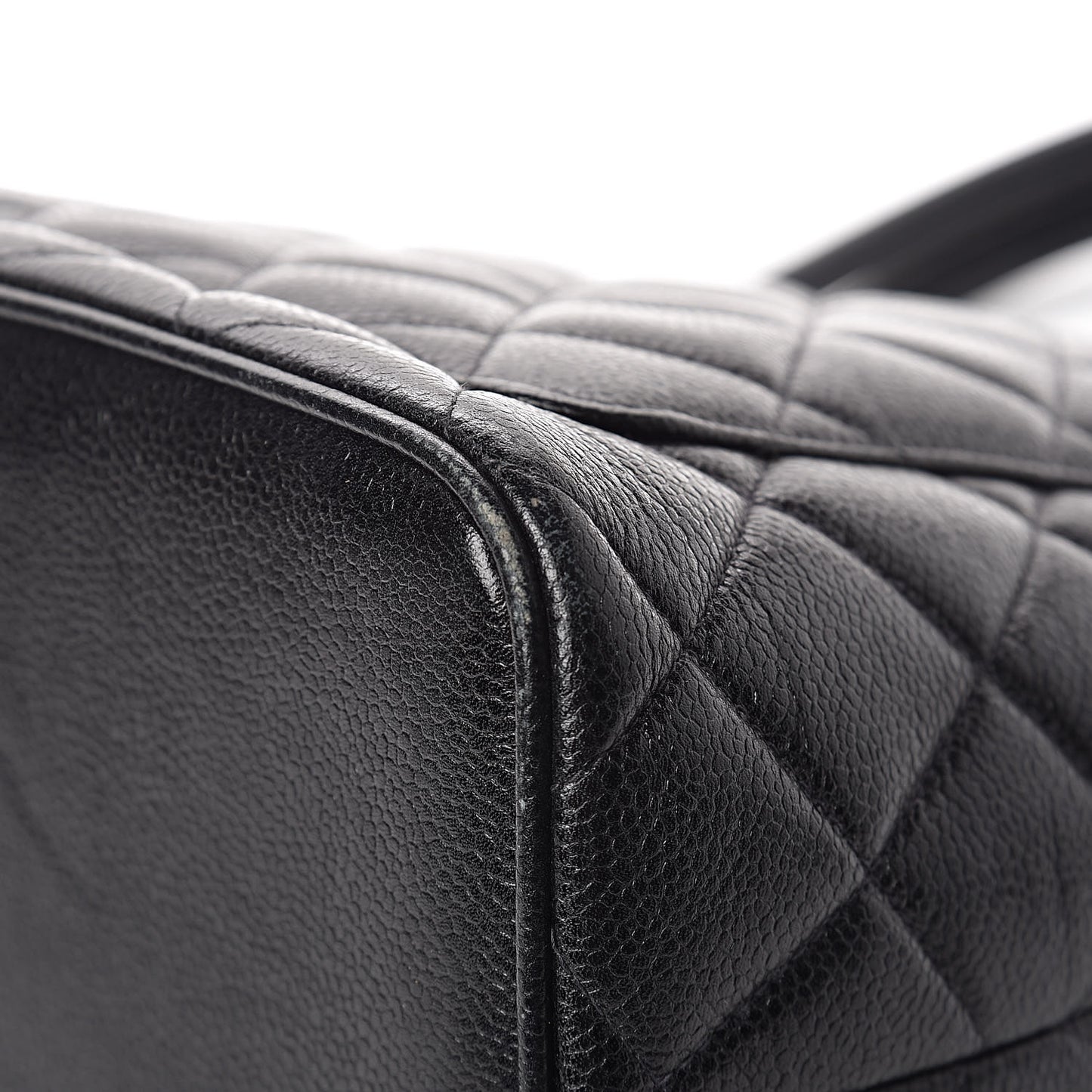 Caviar Quilted Medallion Tote Black