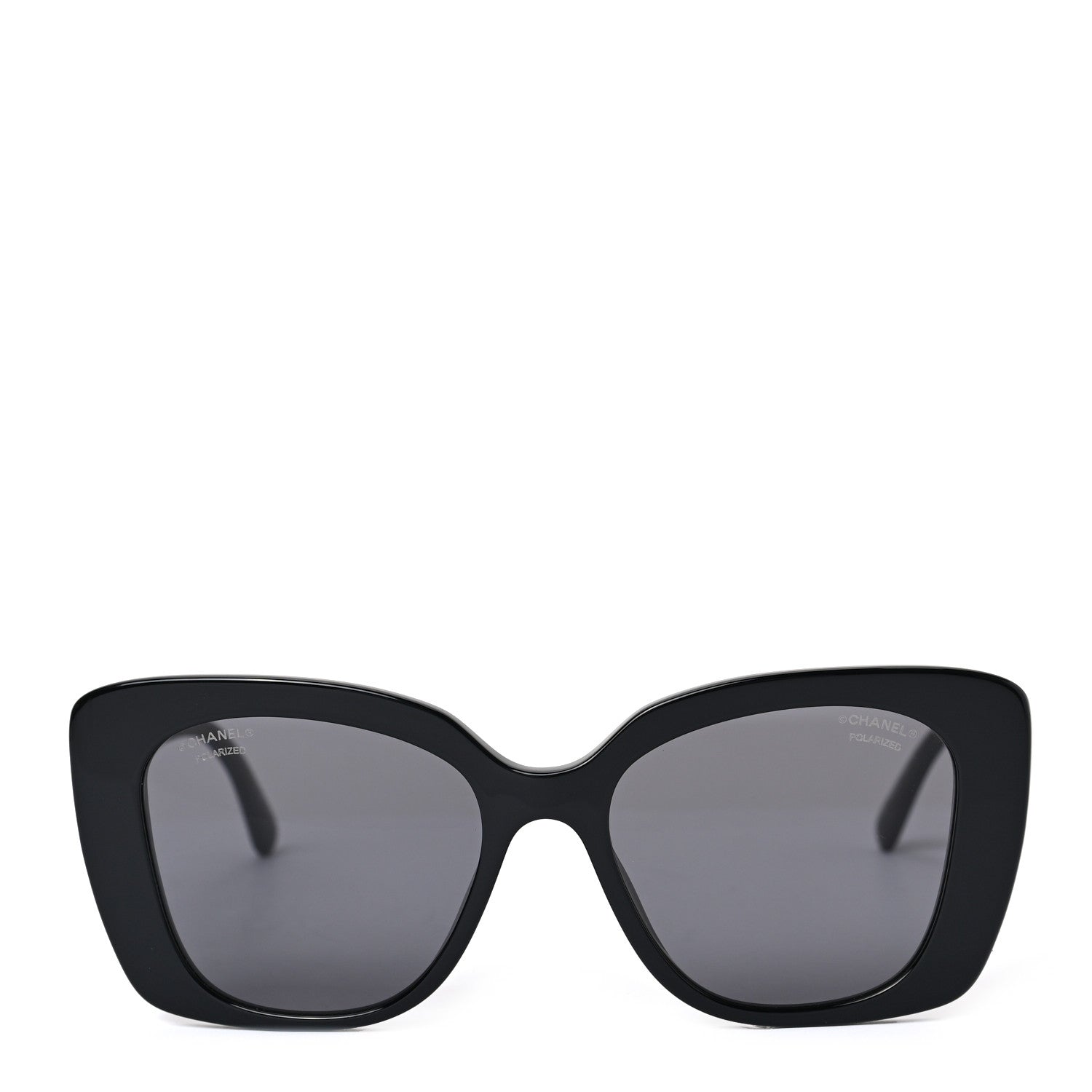 Chanel Acetate Strass Polarized Square Sunglasses 5422-B Black 2 of 7