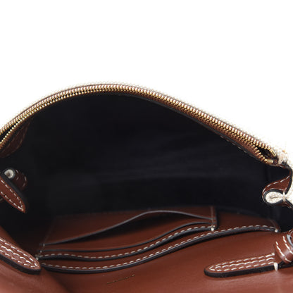 Burberry Cotton Canvas Horseferry Print Small Crossbody Bag White Tan 5 of 9