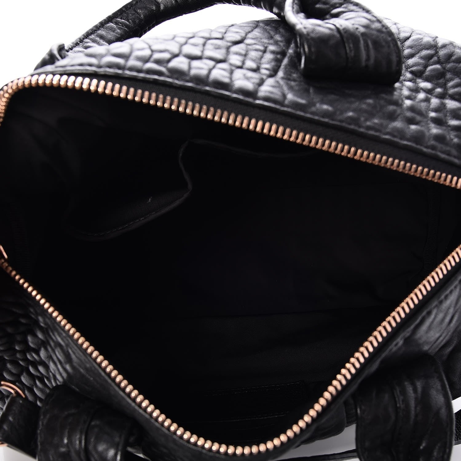 Alexander Wang Pebbled Lambskin Rocco Black Rose Gold Hardware 6 of 12
