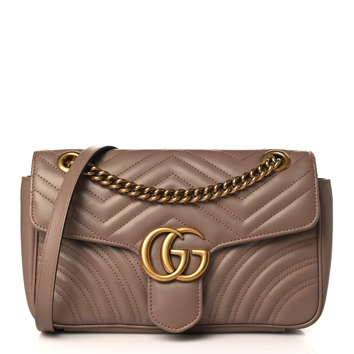 Calfskin Matelasse Small GG Marmont Shoulder Bag Porcelain Rose