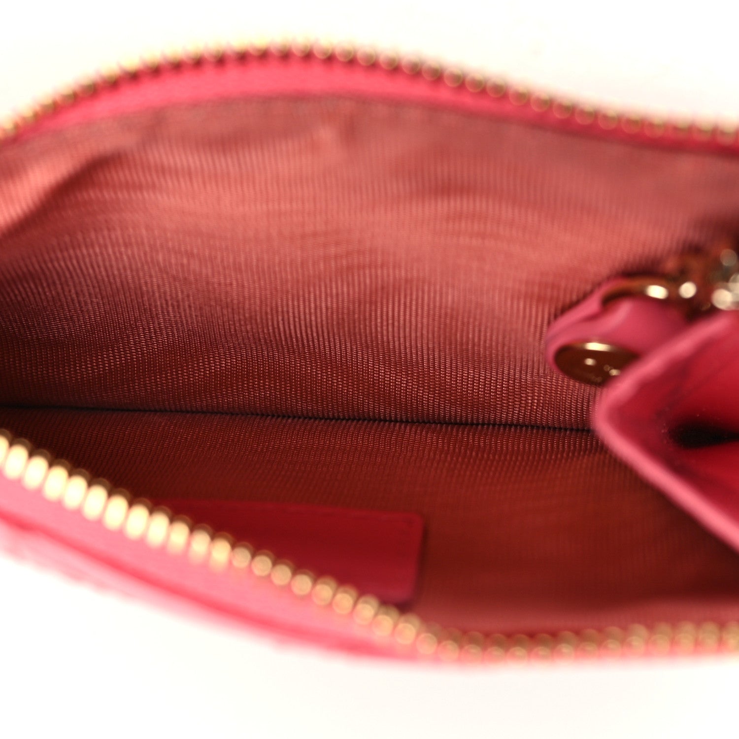 Christian Dior Patent Cannage Lady Dior Key Pouch Pink 5 of 8
