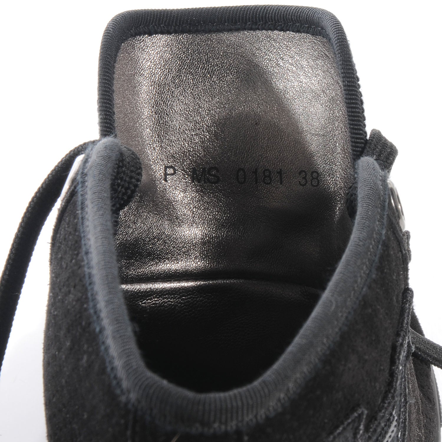 Louis Vuitton Suede Sequins Perforated Punchy High Top Sneakers 38 Black 5 of 6