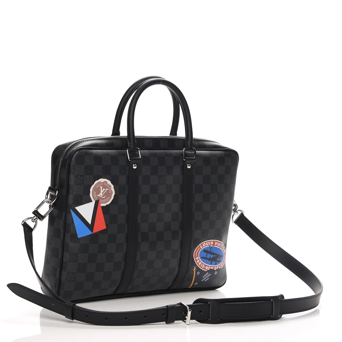 Damier Graphite Porte-Documents Voyage PM