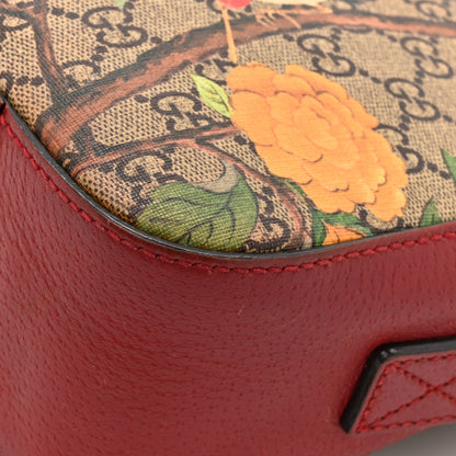 Gucci GG Supreme Monogram Tian Web Camera Bag Beige Multicolor Red 15 of 19