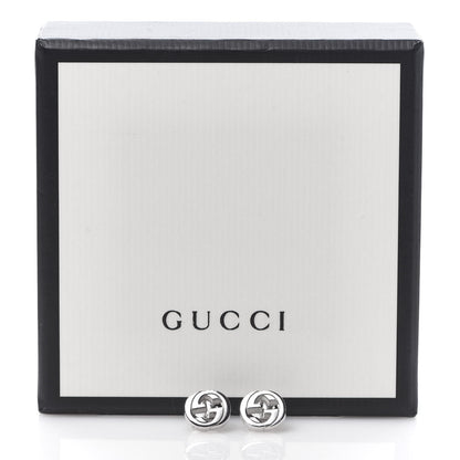 Gucci Sterling Silver Interlocking GG Stud Earrings 5 of 5