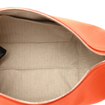 Hermes Canvas Small Bride-A-Brac Pouch Orange Burgundy 5 of 6