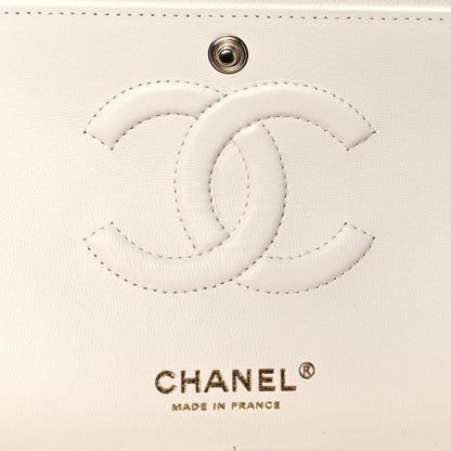 Chanel Caviar Quilted Medium Double Flap White 6 of 10