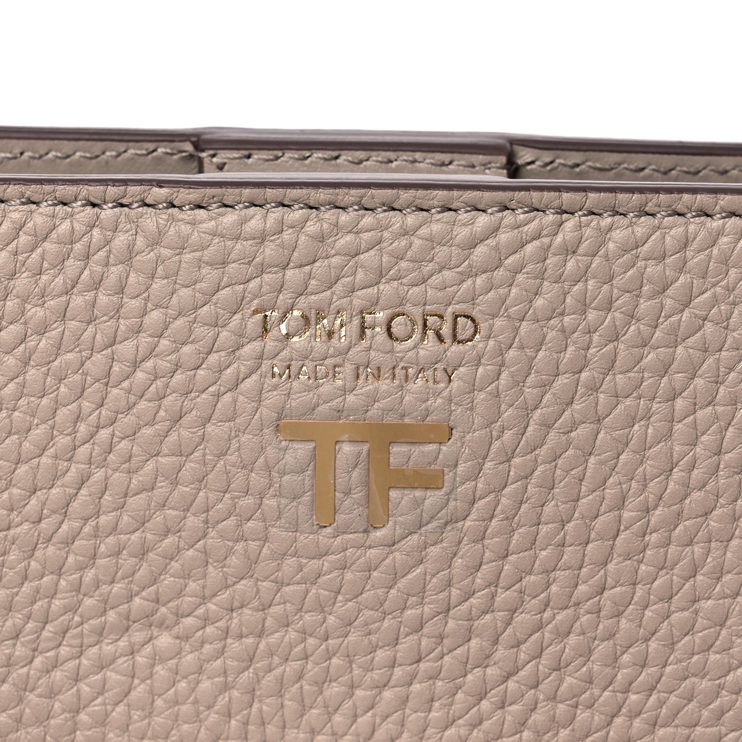 Tom Ford Grained Calfskin Rialto Crossbody Taupe 6 of 8