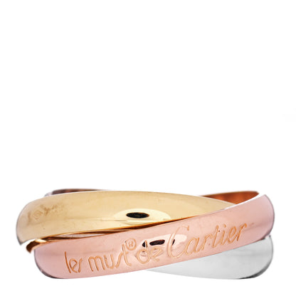 Cartier 18K Pink Yellow White Gold Classic Les Must De Cartier Trinity Ring 52 6 1 of 4