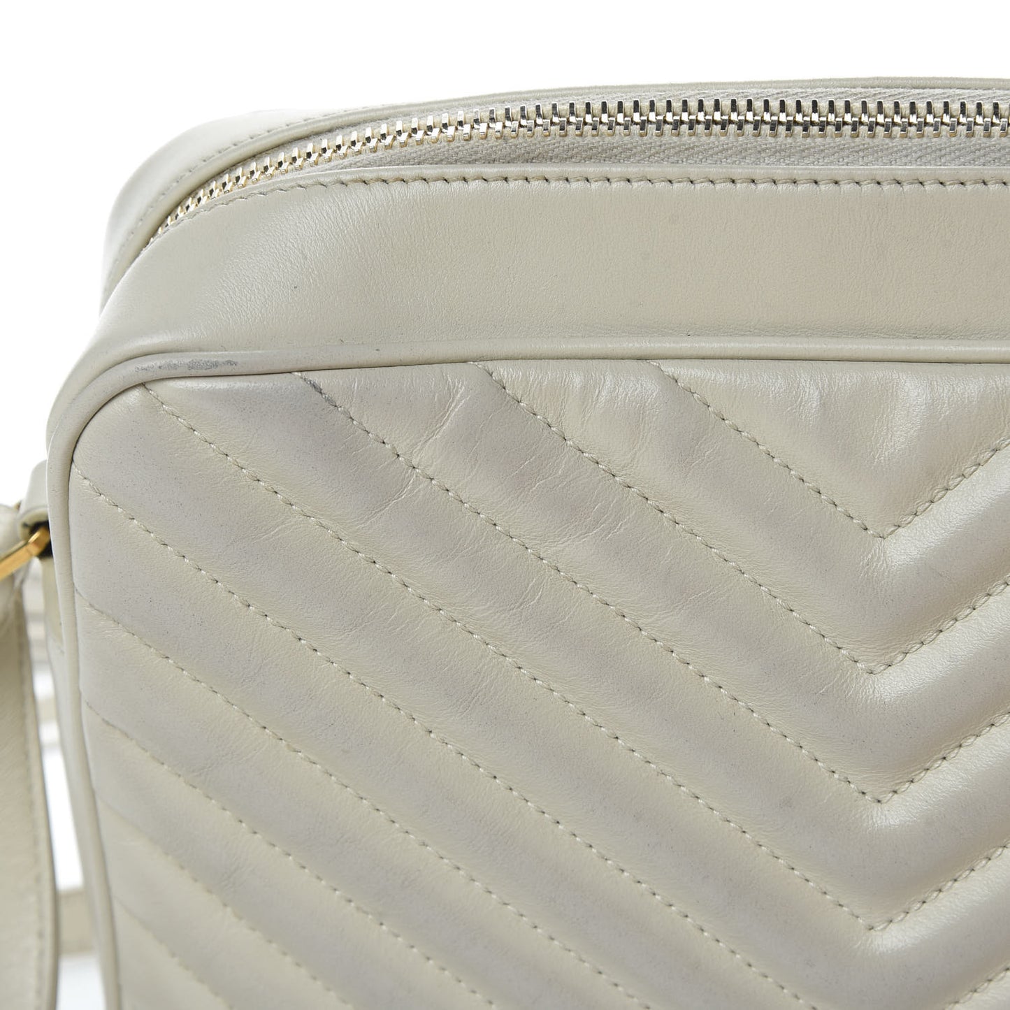 Calfskin Matelasse Monogram Lou Camera Bag Crema Soft