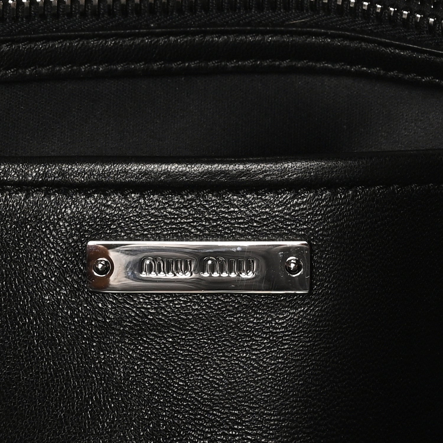 Miu Miu Nappa Matelasse Swarovski Crystal Tote Black 6 of 9