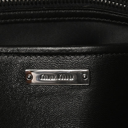Miu Miu Nappa Matelasse Swarovski Crystal Tote Black 6 of 9