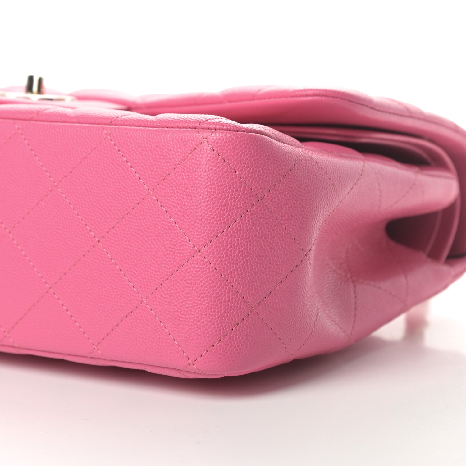 Chanel Caviar Quilted Jumbo Double Flap Pink 10 of 11