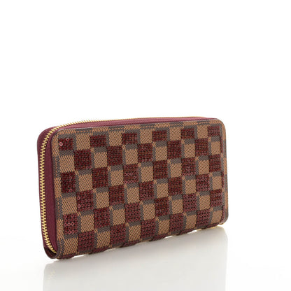 Louis Vuitton Damier Paillettes Zippy Wallet Red 3 of 7