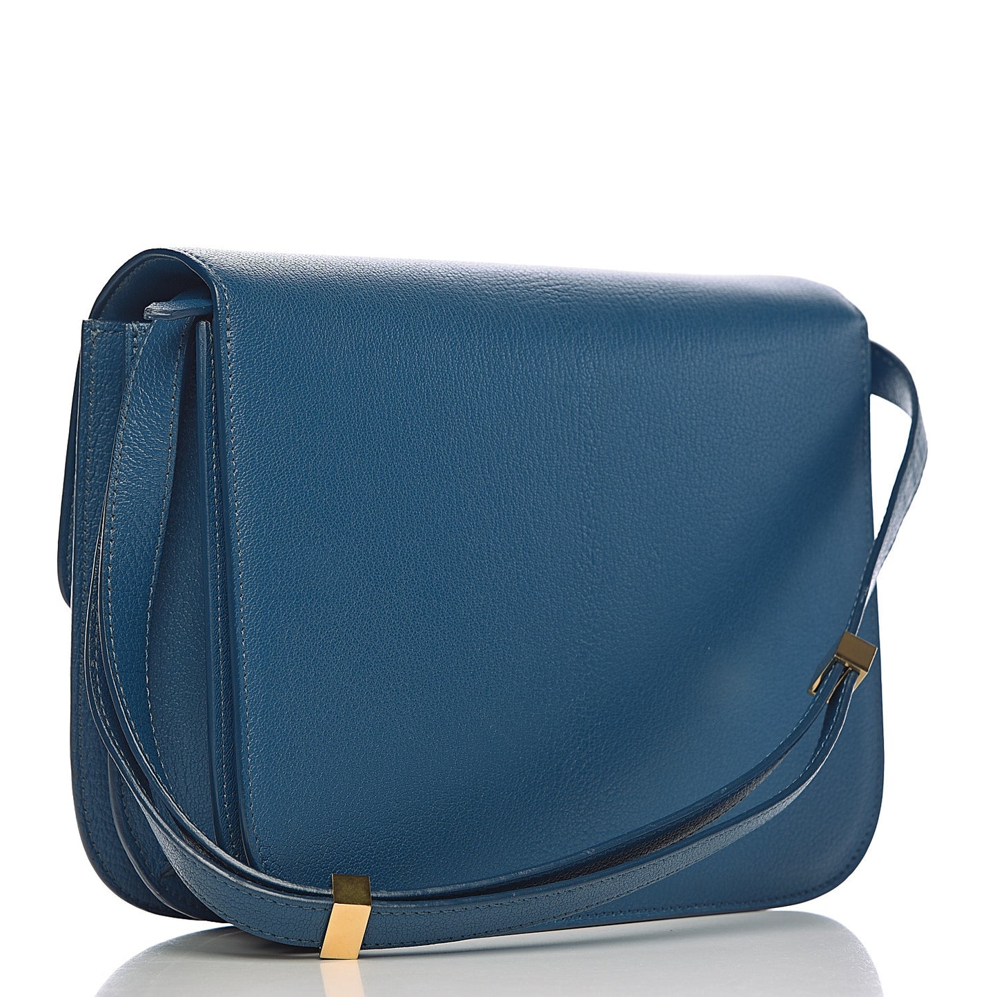 Goatskin Medium Classic Box Flap Bag Deepsea