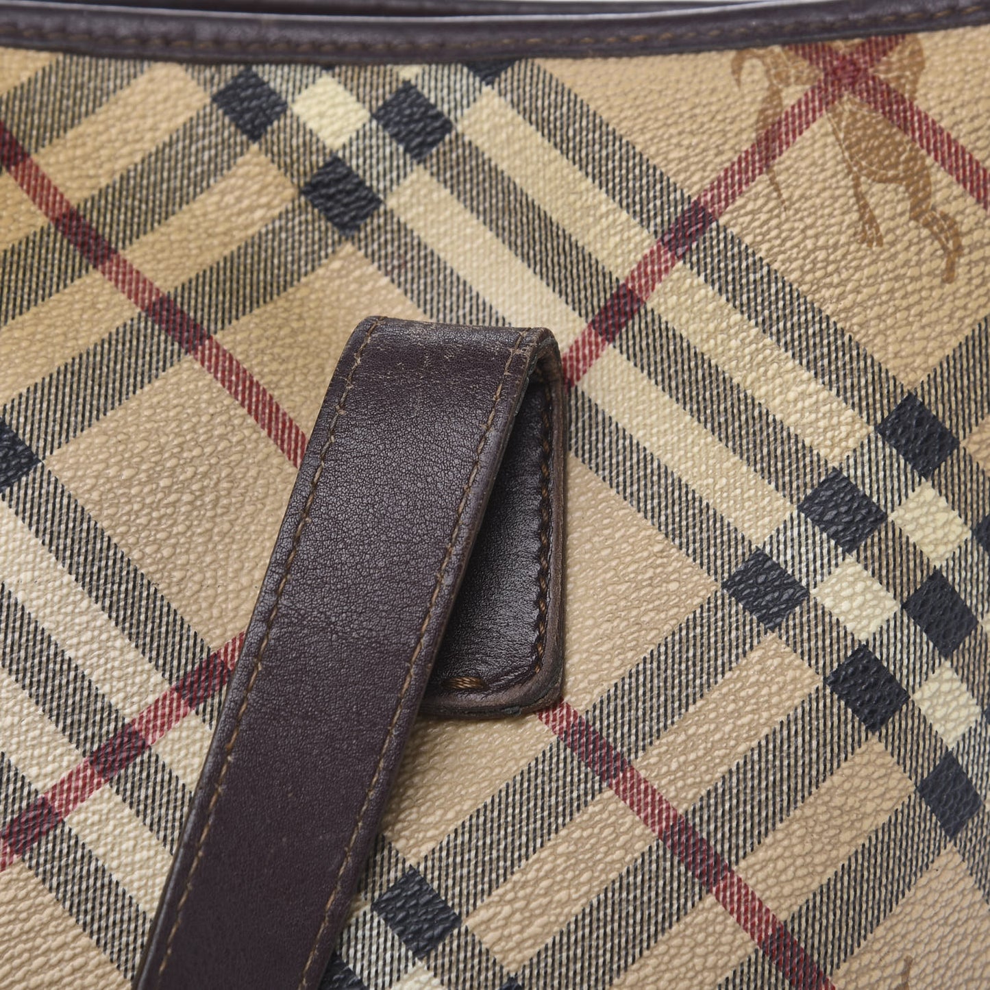 Haymarket Check Studded Tote Chocolate