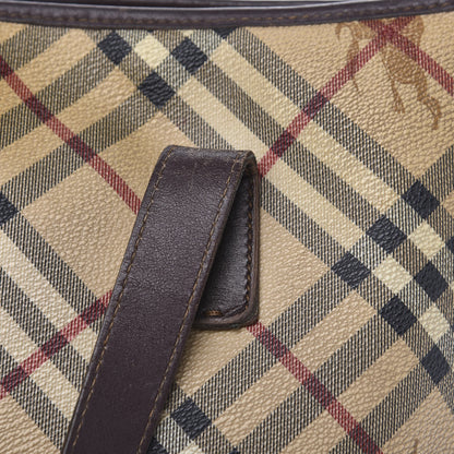 Burberry Haymarket Check Studded Tote Chocolate 15 of 21