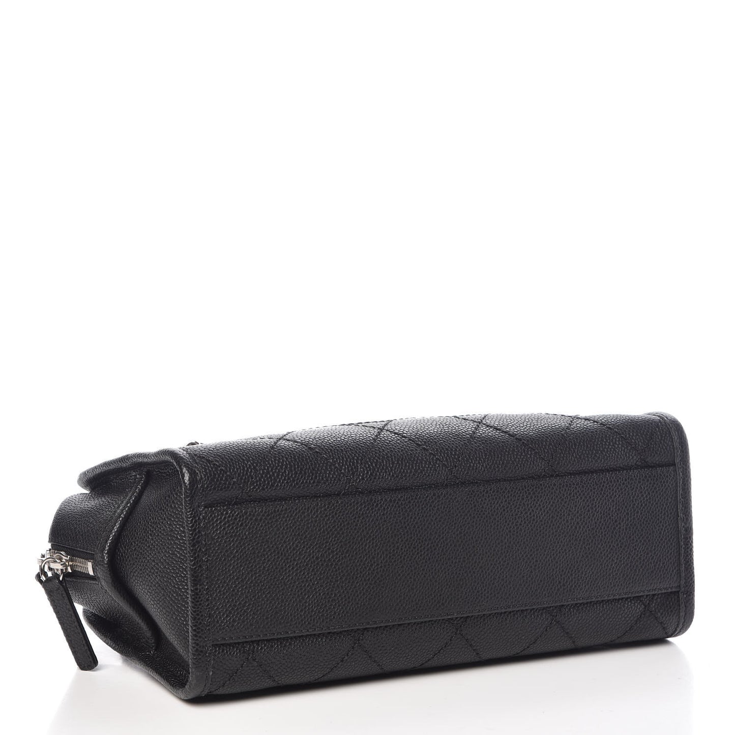 Caviar Quilted Small Deauville Bowling Bag Black