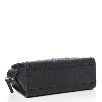 Chanel Caviar Quilted Small Deauville Bowling Bag Black 4 of 9