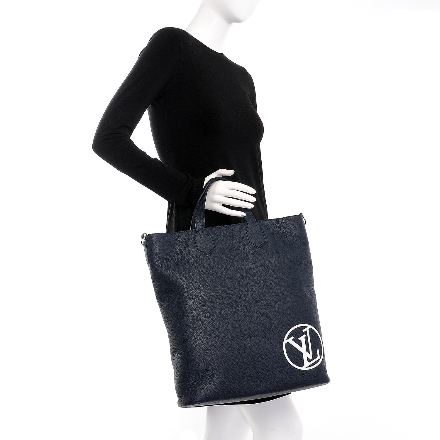 Louis Vuitton Taurillon East Side Tote MM Indigo 2 of 8