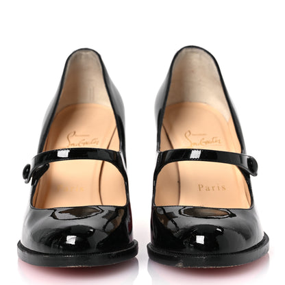 Christian Louboutin Patent Top Street 85 Mary Jane Pumps 37 Black 3 of 15