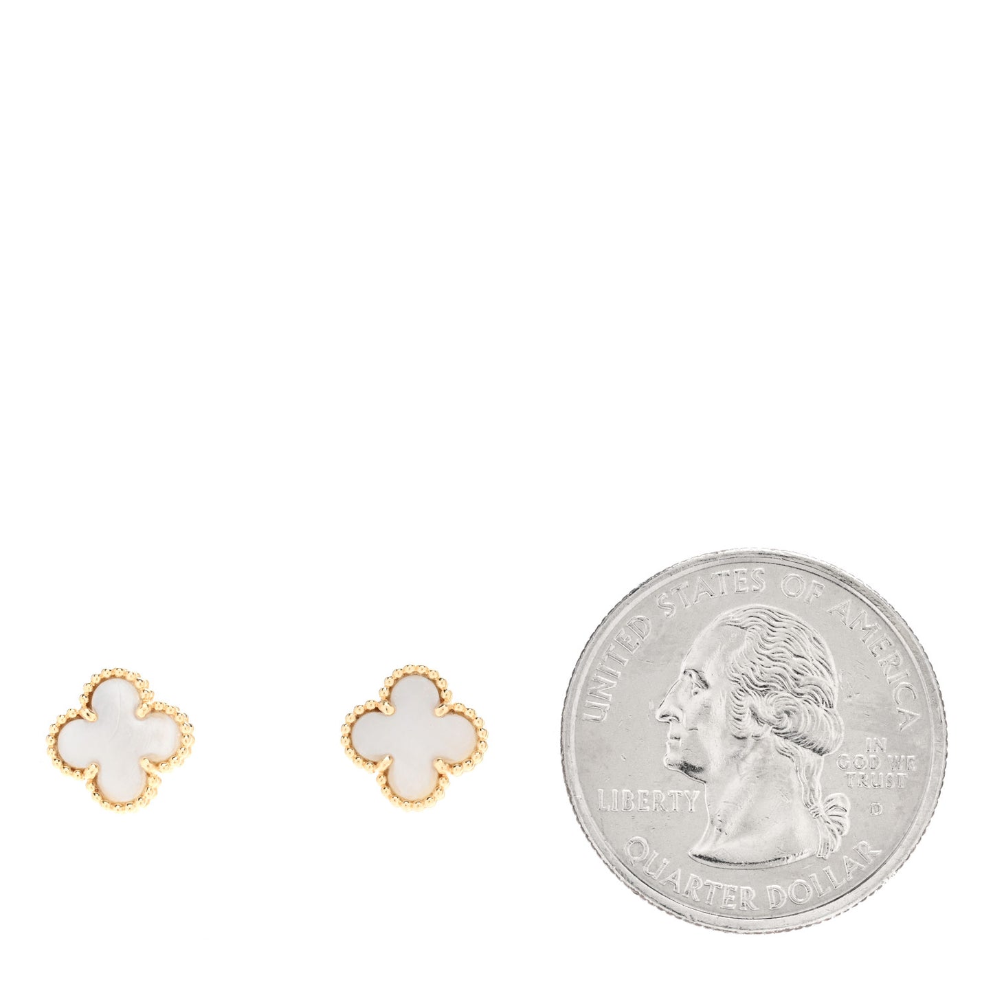 18K Yellow Gold Mother of Pearl Sweet Alhambra Earrings