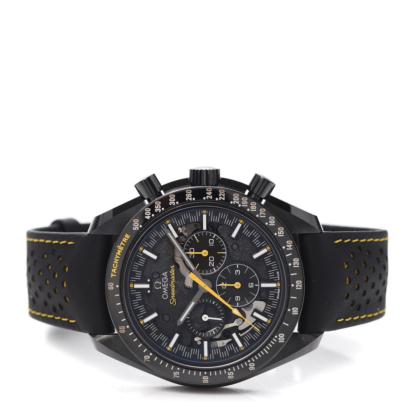 Ceramic Calfskin 44mm Speedmaster "Dark Side Of The Moon" Chronograph Manual Winding Watch Black 311.92.44.30.01.001