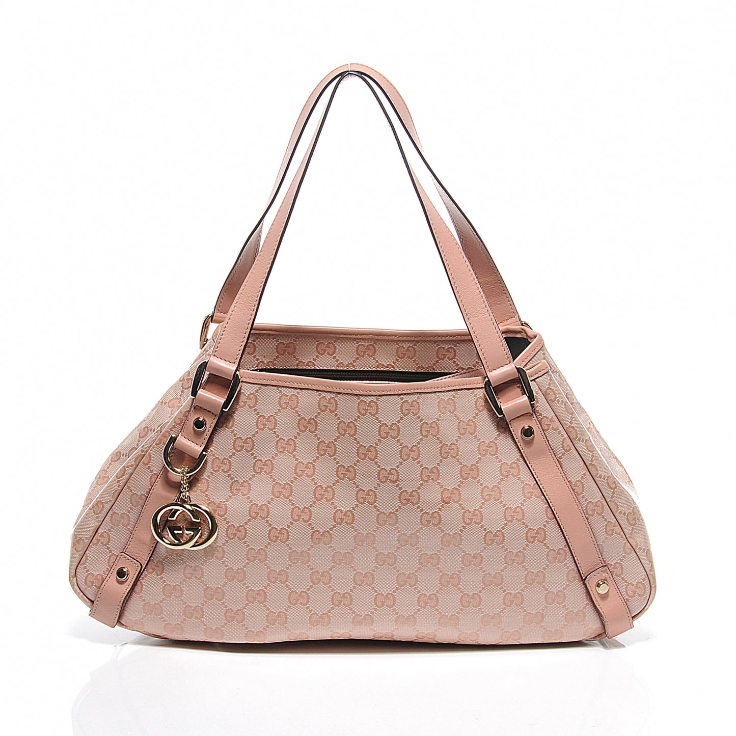 Crystal Monogram Medium Abbey Shoulder Bag Blush