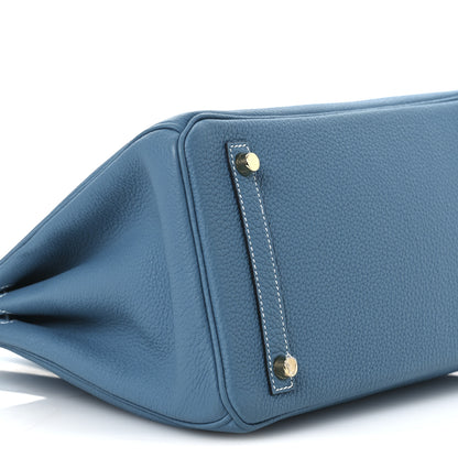 Hermes Togo Birkin 30 New Bleu Jean 9 of 14