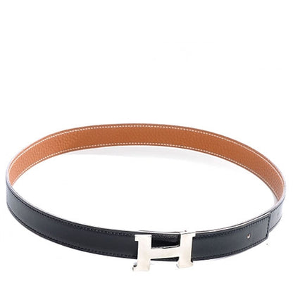 Hermes Box Togo Constance 24mm H Belt 70 Black Gold 1 of 8