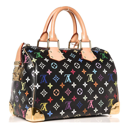 Louis Vuitton Monogram Multicolor Speedy 30 Black 3 of 8
