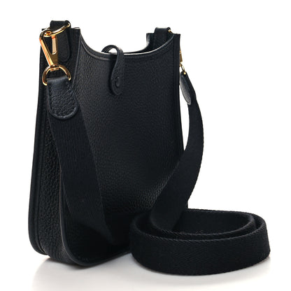 Hermes Taurillon Clemence Evelyne TPM Black 3 of 11
