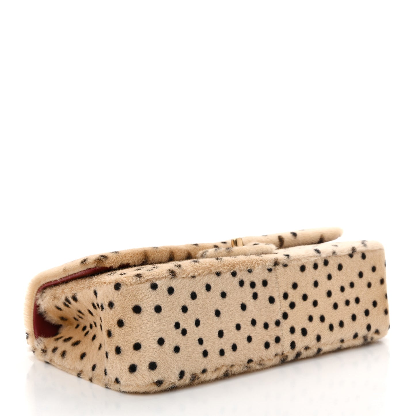Pony Hair Cheetah Printed Creative Fabrics Flap Light Beige Black
