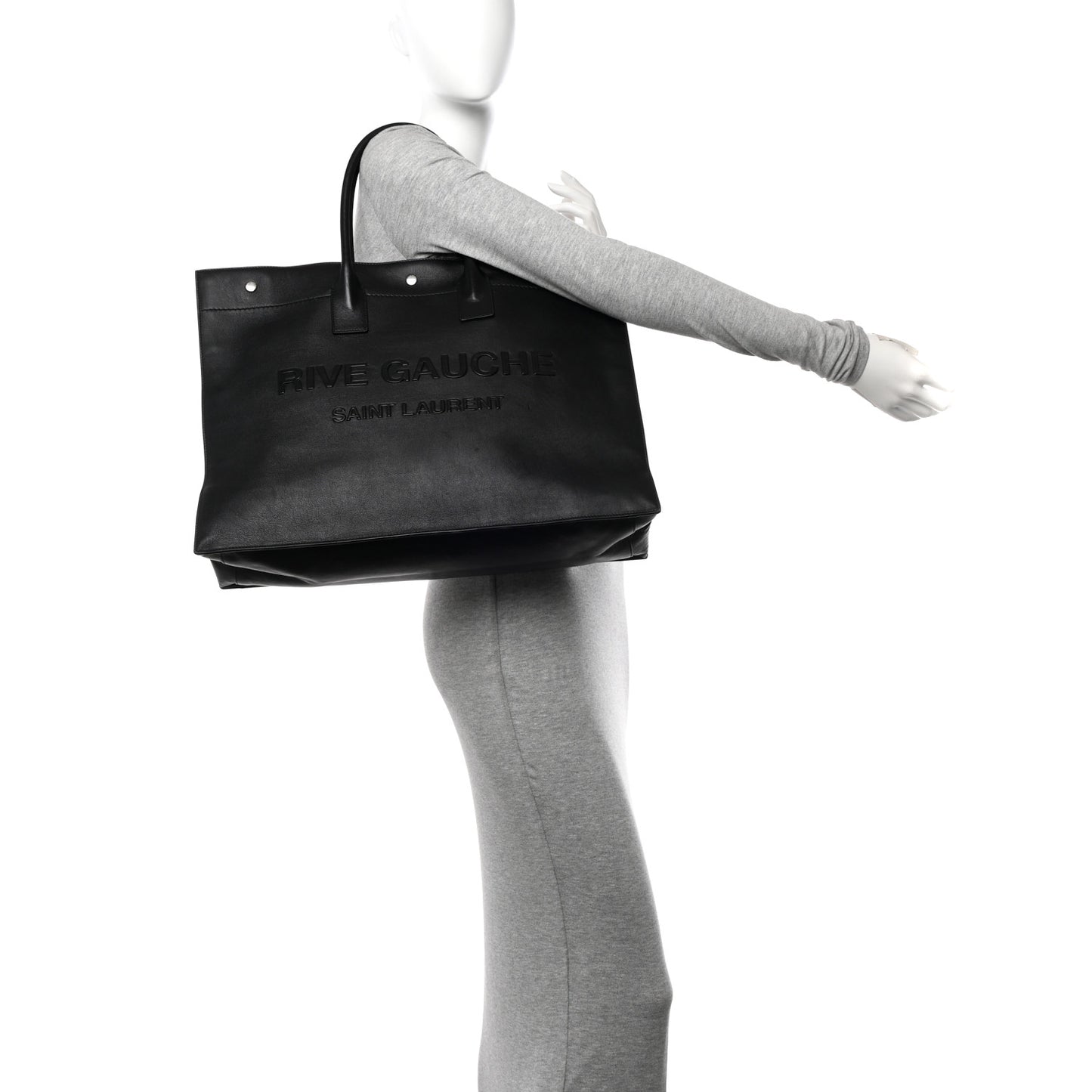 Vitello Rive Gauche Large Tote Black
