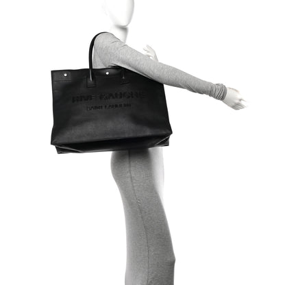 Saint Laurent Vitello Rive Gauche Large Tote Black 2 of 13
