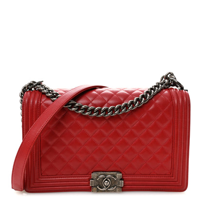 Chanel Calfskin Quilted New Medium Boy Flap Red 1 of 11