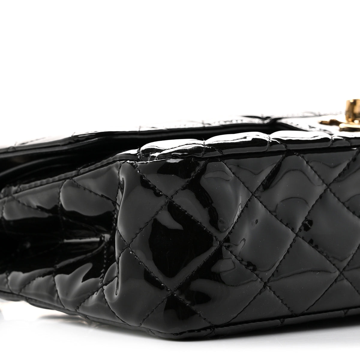 Chanel Patent Quilted Medium Double Flap Black 9 of 10