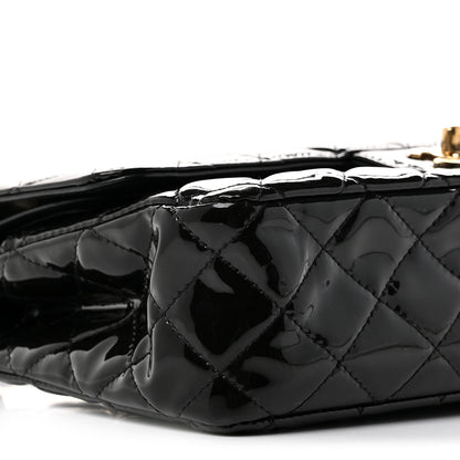 Chanel Patent Quilted Medium Double Flap Black 9 of 10