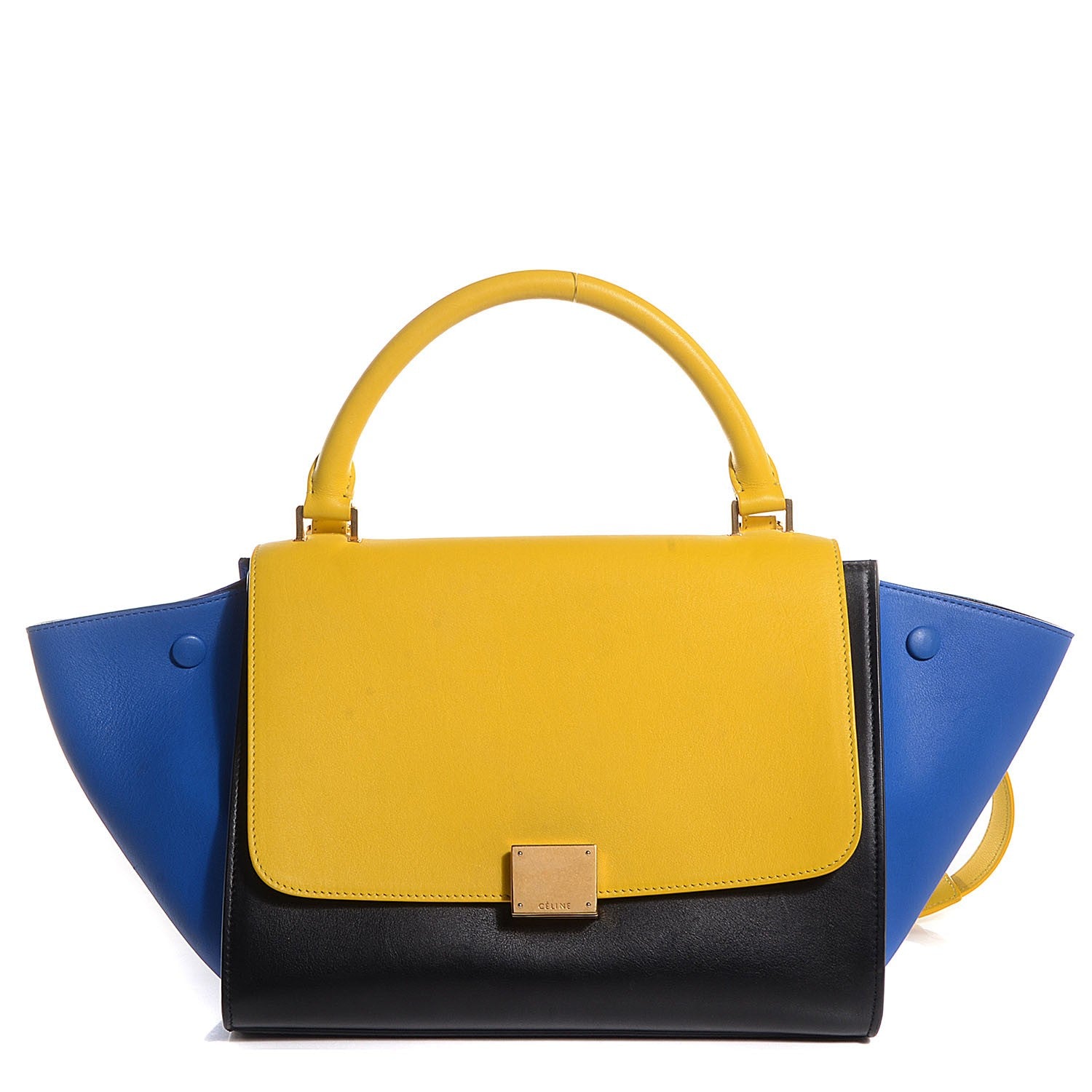 Celine Smooth Calfskin Small Tri-Color Trapeze Sunflower 1 of 9