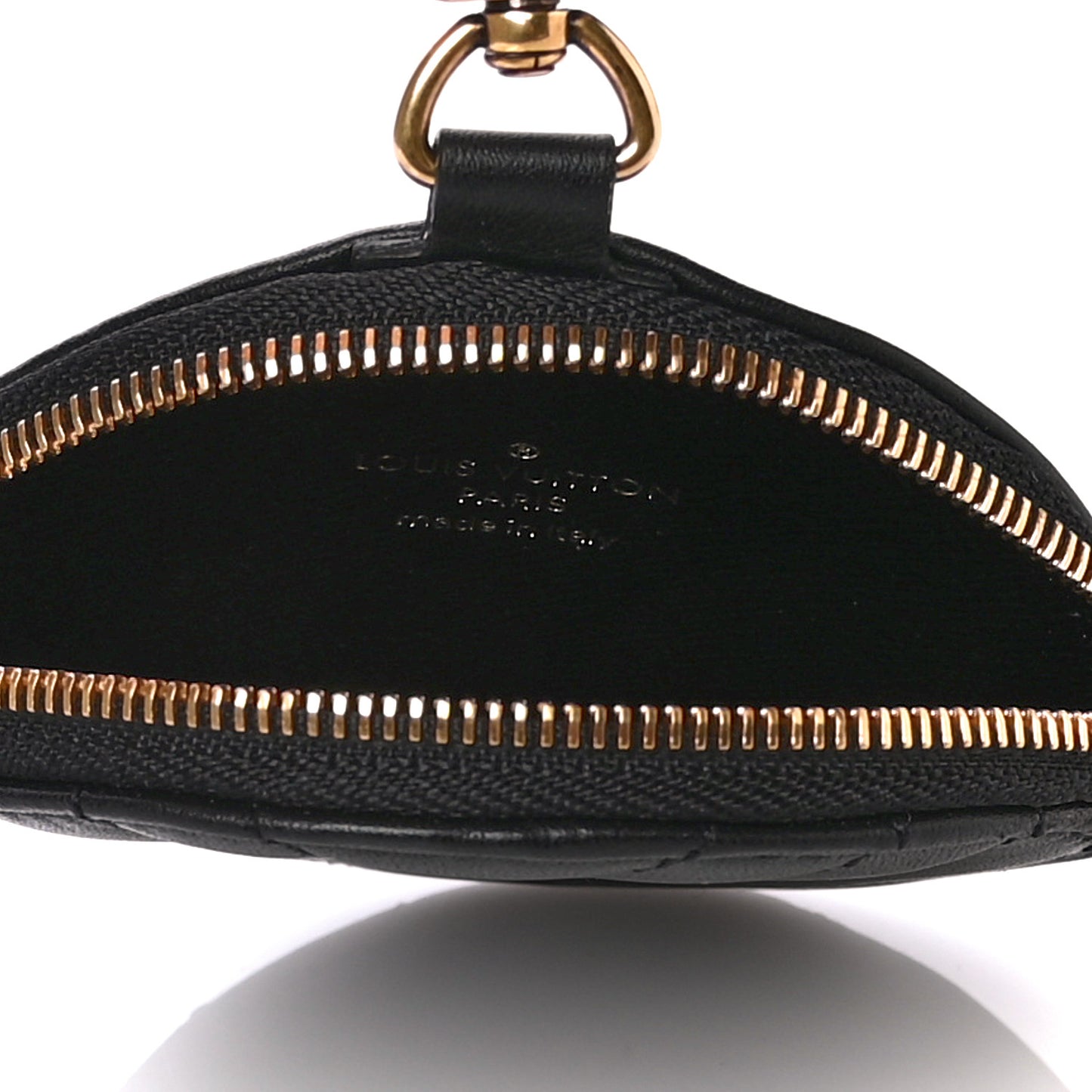 Calfskin New Wave Multi Pochette Round Coin Purse Black